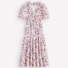 Irene Linen Midi Dress Ivory, Bloom Scatter Irene Linen Midi Dress Ivory, Bloom Scatter