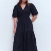 Irene Linen Midi Dress Navy Irene Linen Midi Dress Navy