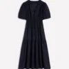 Irene Linen Midi Dress Navy Irene Linen Midi Dress Navy