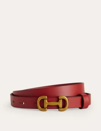 Iris Skinny Snaffle Trim Belt Red