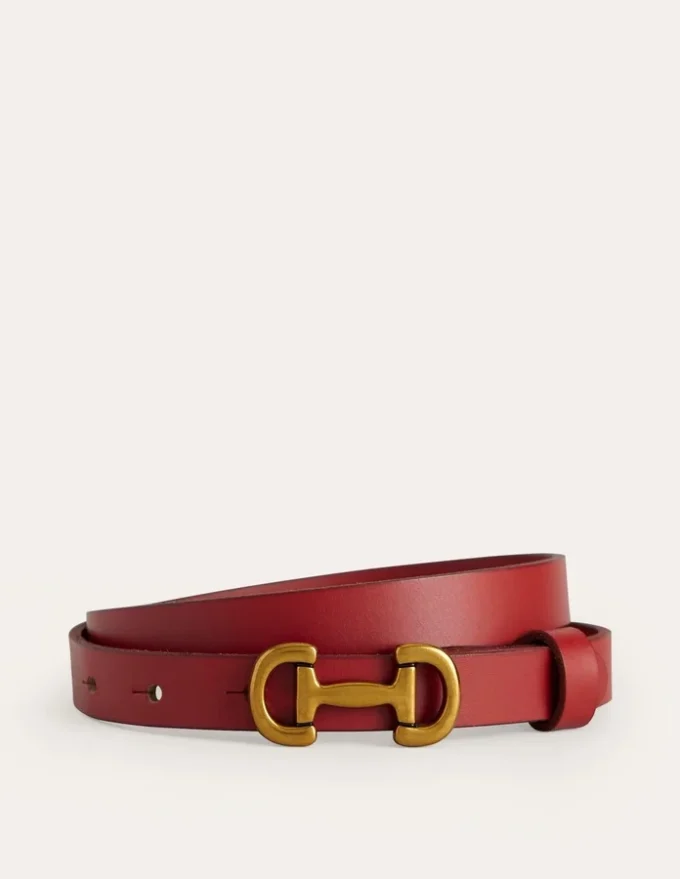 Iris Skinny Snaffle Trim Belt Red Iris Skinny Snaffle Trim Belt Red