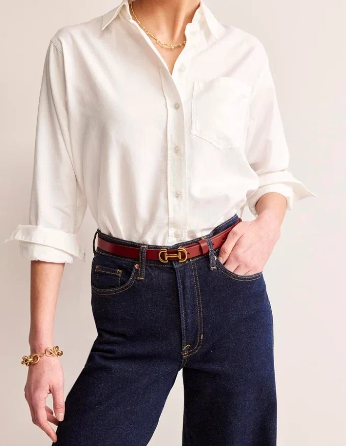 Iris Skinny Snaffle Trim Belt Red Iris Skinny Snaffle Trim Belt Red