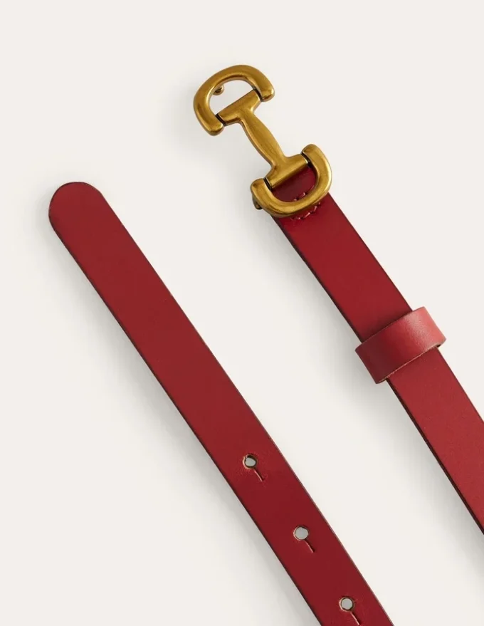 Iris Skinny Snaffle Trim Belt Red Iris Skinny Snaffle Trim Belt Red