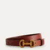 Iris Skinny Snaffle Trim Belt Tan Iris Skinny Snaffle Trim Belt Tan