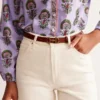 Iris Skinny Snaffle Trim Belt Tan Iris Skinny Snaffle Trim Belt Tan