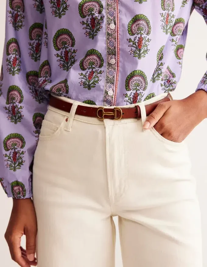 Iris Skinny Snaffle Trim Belt Tan Iris Skinny Snaffle Trim Belt Tan