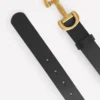 Iris Snaffle-Trim Leather Belt Black Iris Snaffle-Trim Leather Belt Black