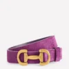 Iris Snaffle-Trim Leather Belt Regal Purple Iris Snaffle-Trim Leather Belt Regal Purple