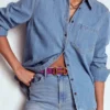 Iris Snaffle-Trim Leather Belt Regal Purple Iris Snaffle-Trim Leather Belt Regal Purple