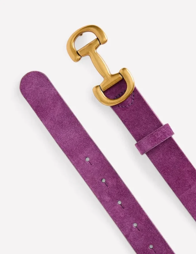 Iris Snaffle-Trim Leather Belt Regal Purple Iris Snaffle-Trim Leather Belt Regal Purple
