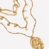 Irregular Layered Necklace Gold Colour Irregular Layered Necklace Gold Colour
