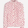 Isabel Ruffle Cotton Shirt Ivory, Heart Confetti Isabel Ruffle Cotton Shirt Ivory, Heart Confetti