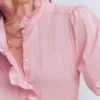 Isabel Ruffle Cotton Shirt Spring Blossom Pink Isabel Ruffle Cotton Shirt Spring Blossom Pink