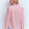 Isabel Ruffle Cotton Shirt Spring Blossom Pink Isabel Ruffle Cotton Shirt Spring Blossom Pink