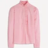 Isabel Ruffle Cotton Shirt Spring Blossom Pink Isabel Ruffle Cotton Shirt Spring Blossom Pink