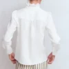 Isabel Ruffle Linen Shirt White Isabel Ruffle Linen Shirt White