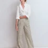 Isabel Ruffle Linen Shirt White Isabel Ruffle Linen Shirt White