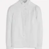Isabel Ruffle Linen Shirt White Isabel Ruffle Linen Shirt White