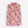 Isabel Sleeveless Linen Top Blooming Pink, Blossomy Garden Isabel Sleeveless Linen Top Blooming Pink, Blossomy Garden