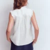 Isabel Sleeveless Linen Top White Isabel Sleeveless Linen Top White