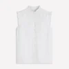 Isabel Sleeveless Linen Top White Isabel Sleeveless Linen Top White