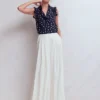 Isabel Sleeveless Silk Top French Navy, Painted Dot Isabel Sleeveless Silk Top French Navy, Painted Dot