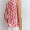 Isabel Sleeveless Silk Top Pink, Bloom Scatter Mono Isabel Sleeveless Silk Top Pink, Bloom Scatter Mono
