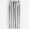 Islington Linen Crop Pants Faience and Rose Multistripe Islington Linen Crop Pants Faience and Rose Multistripe