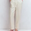 Islington Linen Crop Pants Ivory Islington Linen Crop Pants Ivory