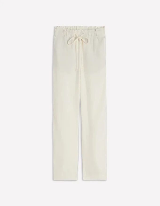Islington Linen Crop Pants Ivory Islington Linen Crop Pants Ivory