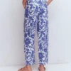 Islington Linen Crop Pants Mazarine Blue, Tigers Paradise