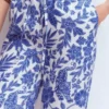 Islington Linen Crop Pants Mazarine Blue, Tigers Paradise