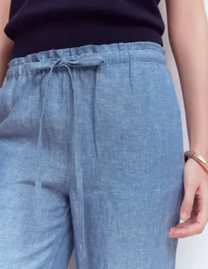 Islington Linen Pants Blue Chambray Islington Linen Pants Blue Chambray