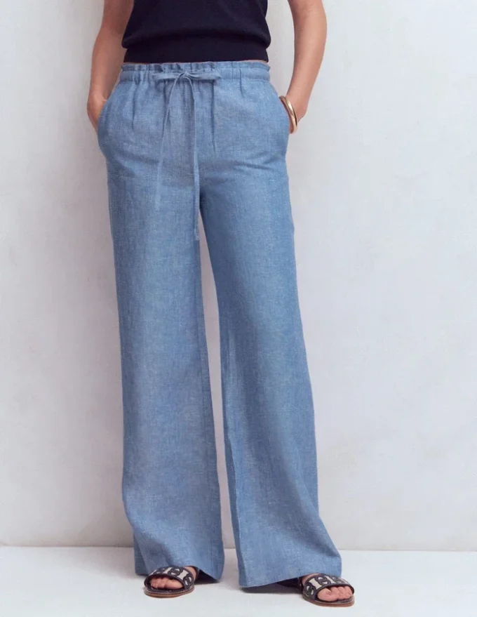 Islington Linen Pants Blue Chambray Islington Linen Pants Blue Chambray