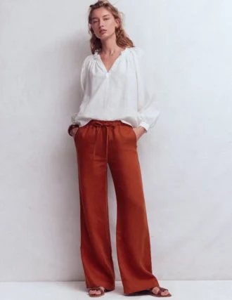 Islington Linen Pants Burnt Orange