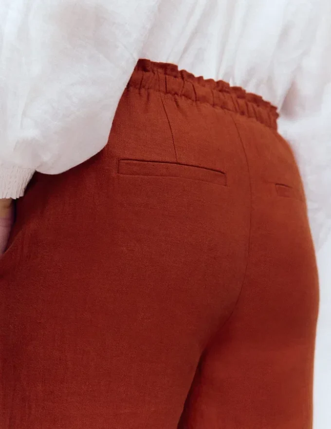 Islington Linen Pants Burnt Orange Islington Linen Pants Burnt Orange
