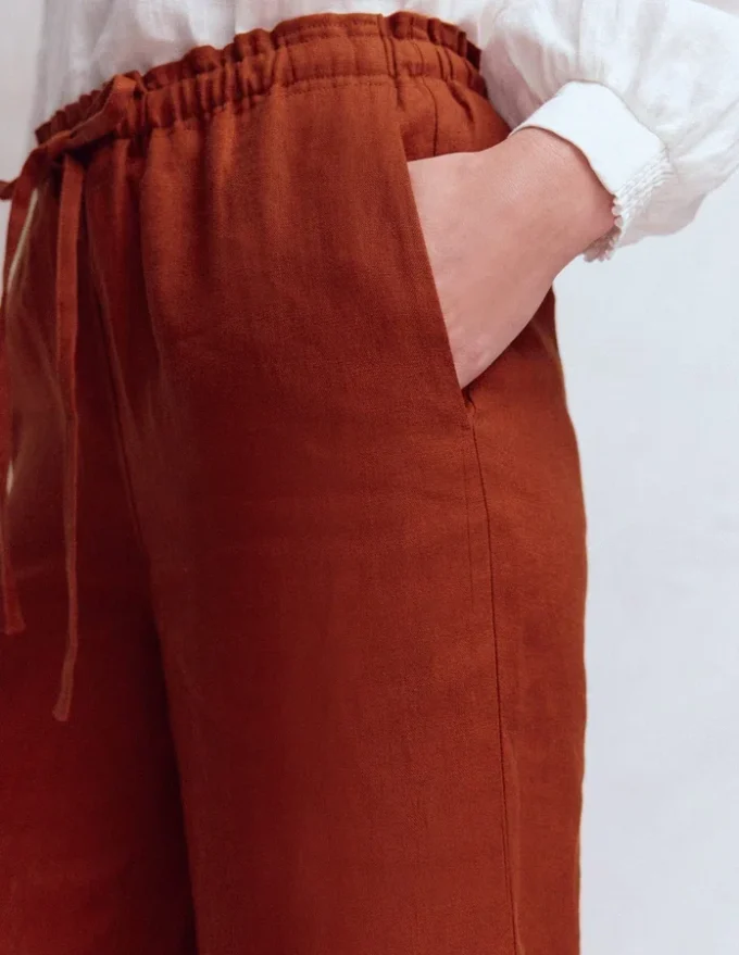 Islington Linen Pants Burnt Orange Islington Linen Pants Burnt Orange