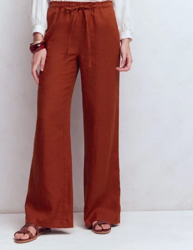 Islington Linen Pants Burnt Orange Islington Linen Pants Burnt Orange