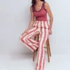 Islington Linen Pants Ivory, Brown & Pink Stripe Islington Linen Pants Ivory, Brown & Pink Stripe