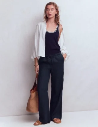 Islington Linen Pants Navy