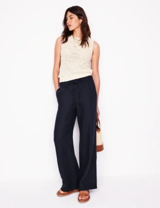 Islington Linen Pants Navy