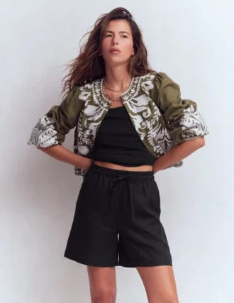Islington Linen Shorts Black