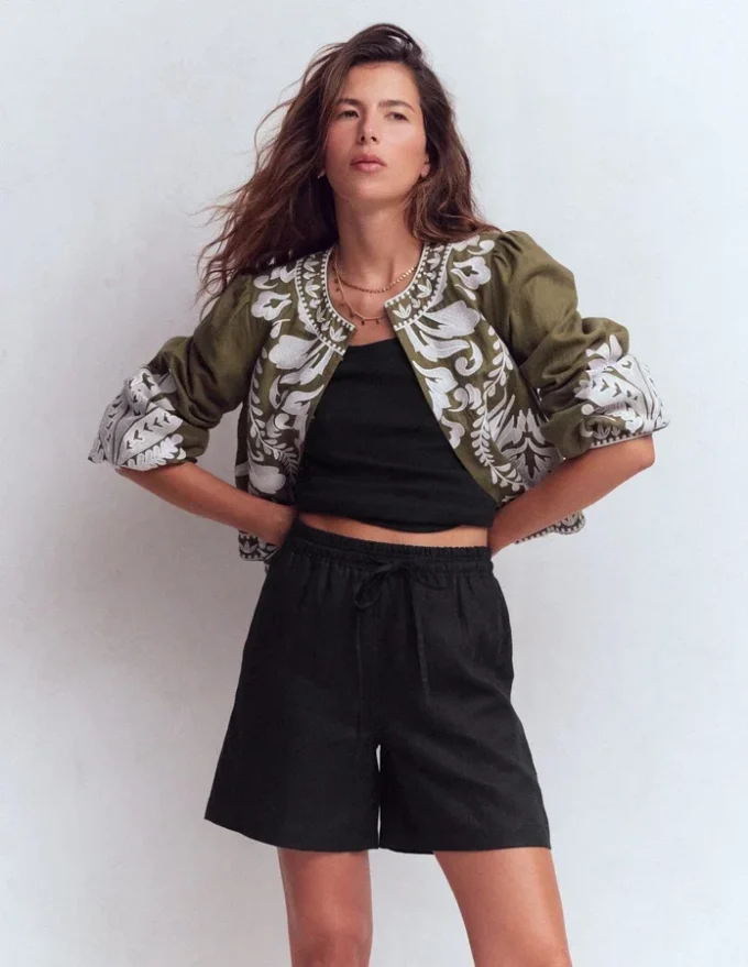 Islington Linen Shorts Black Islington Linen Shorts Black