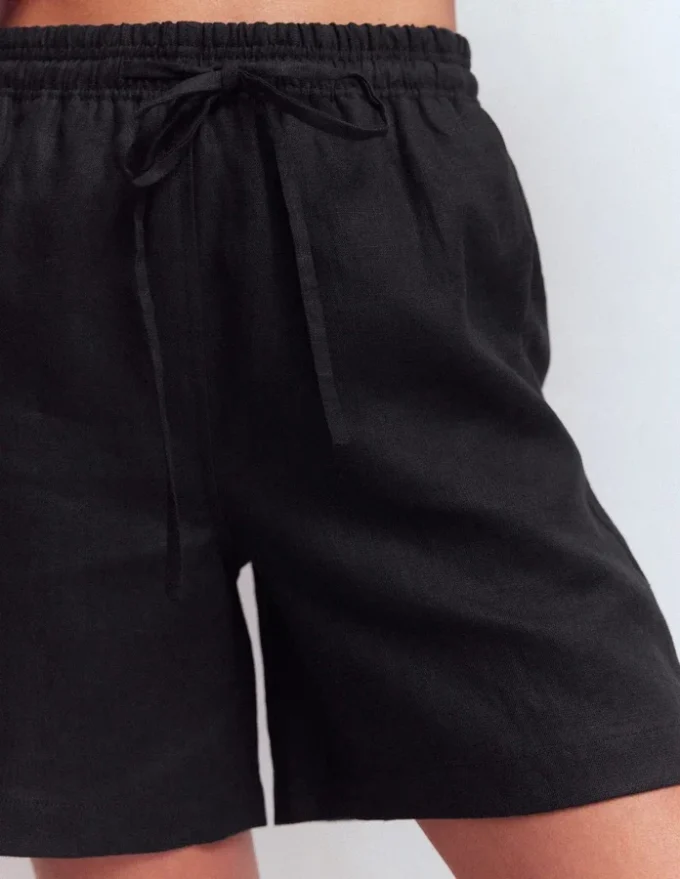 Islington Linen Shorts Black Islington Linen Shorts Black