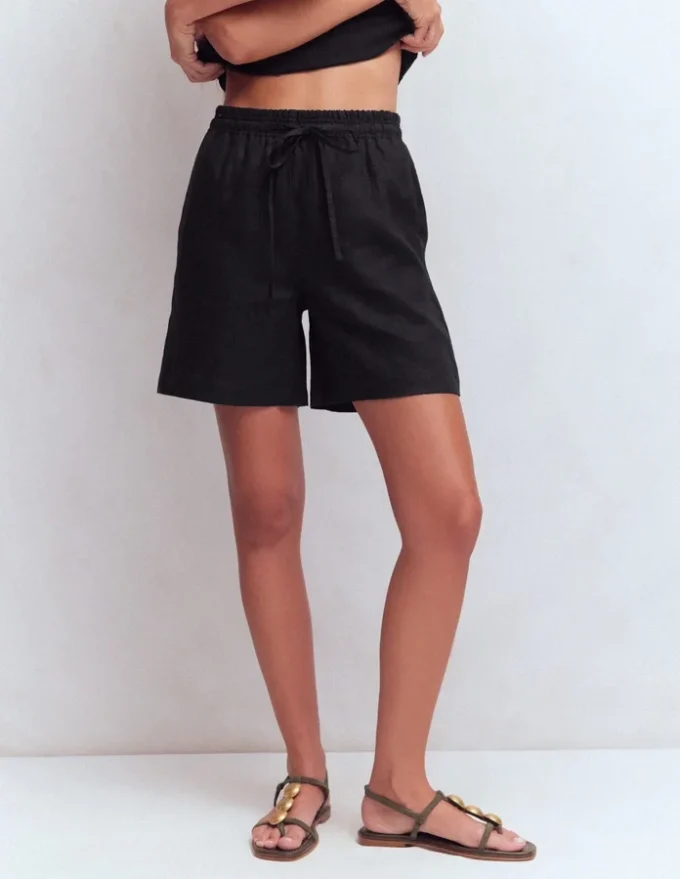 Islington Linen Shorts Black Islington Linen Shorts Black