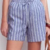 Islington Linen Shorts Bright blue Stripe Islington Linen Shorts Bright blue Stripe