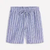 Islington Linen Shorts Bright blue Stripe Islington Linen Shorts Bright blue Stripe