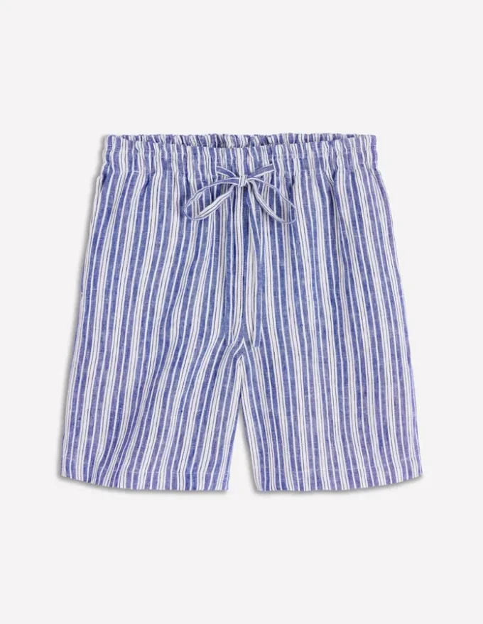 Islington Linen Shorts Bright blue Stripe Islington Linen Shorts Bright blue Stripe