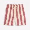 Islington Linen Shorts Ivory, Brown, Pink Stripe Islington Linen Shorts Ivory, Brown, Pink Stripe