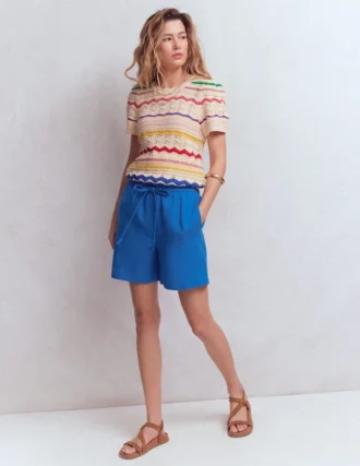 Islington Linen Shorts Kingfisher Blue